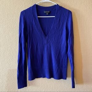 Royal Blue Banana Republic V-Neck Cashmere Sweater - Size: Small